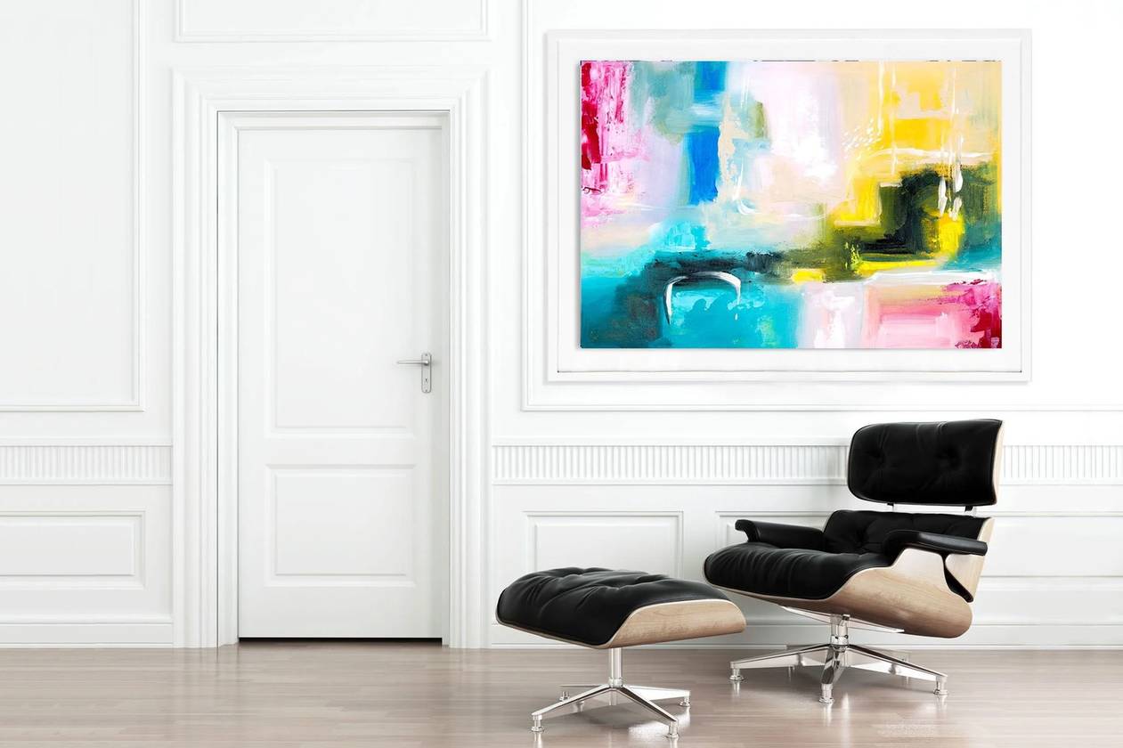 Abstract Handmade Hand-painted Modern Painting Colorful Abstract 9IGUB